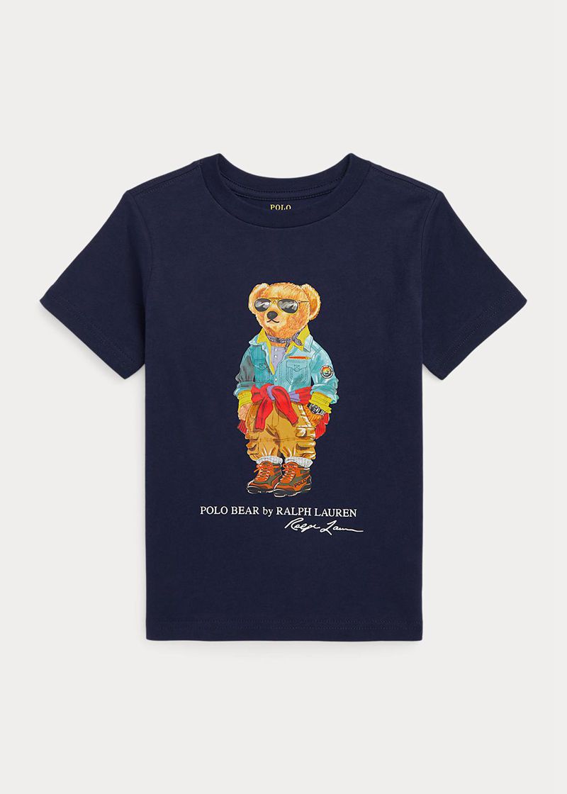 Camiseta Ralph Lauren Niño 1.5-6 Años Polo Bear Cotton Jersey Chile Azul Marino TODCM-1237